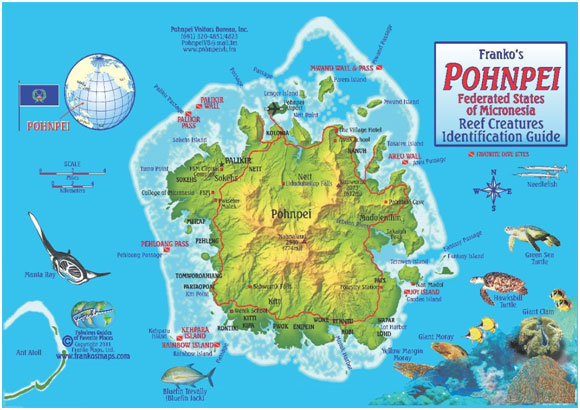 Micronesian Island Pohnpei Map